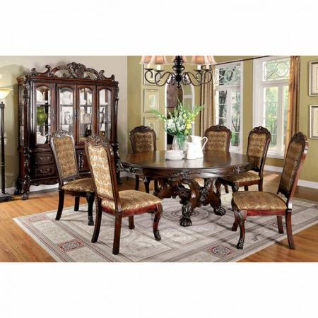 Medieve Dining 7PC Set( Round Table + 4 Sidechair + 2Armchair) 